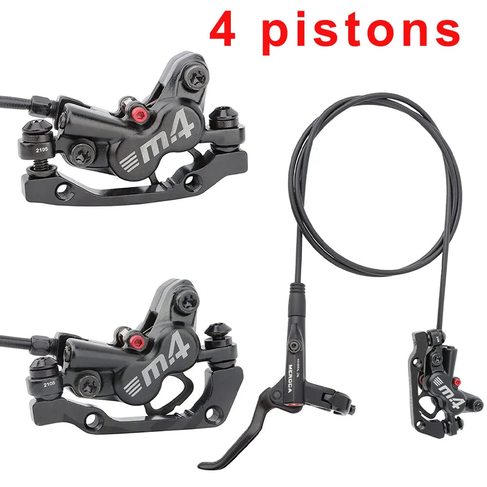 High-Performance Bike Hydraulic Piston Disc Brake Kit with Oil Pressure Saddle Clamp and Durable Resin Brake Pad Set