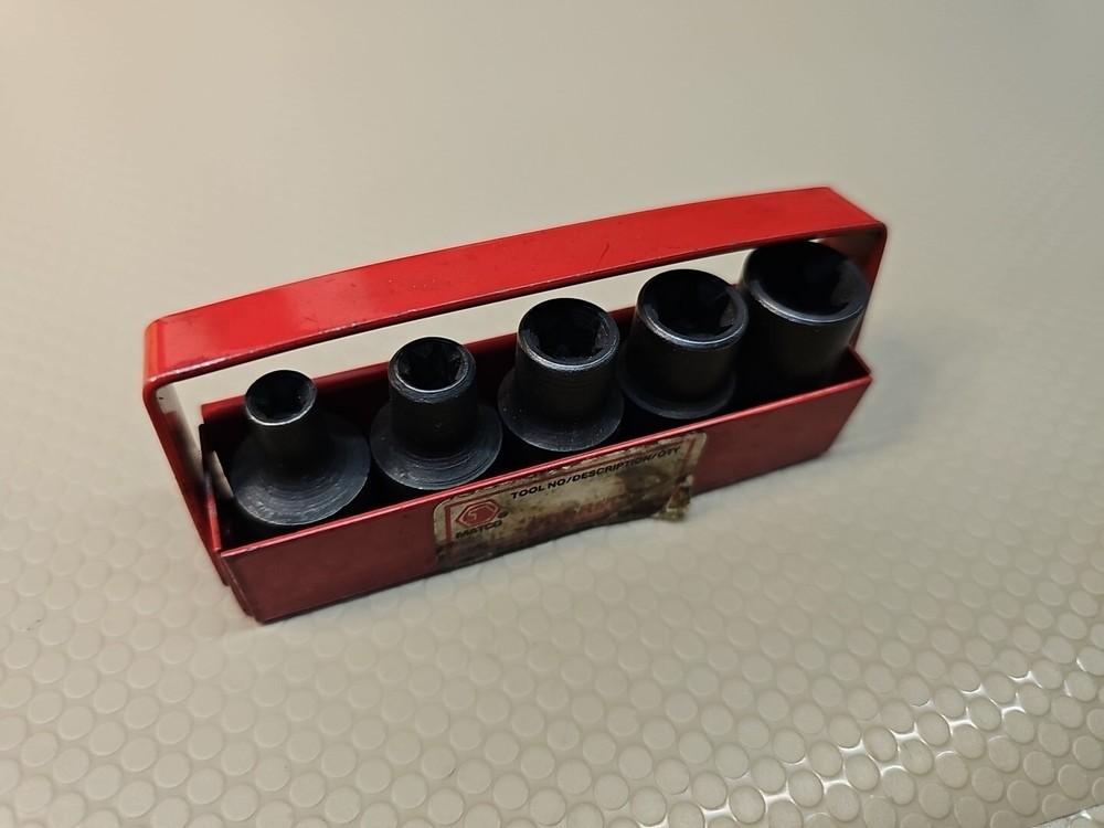 MATCO 3/8 Drive Inverted TORX Impact Socket Set with External Star Storage Tray