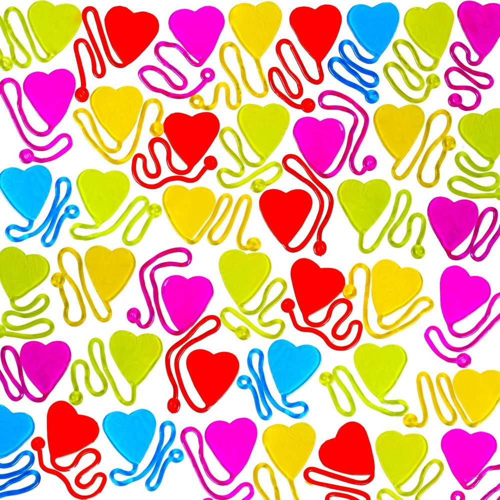 NAISEN 50PCS Valentines Day Gifts for Kids Classroom Prizes Heart Shape Stick...