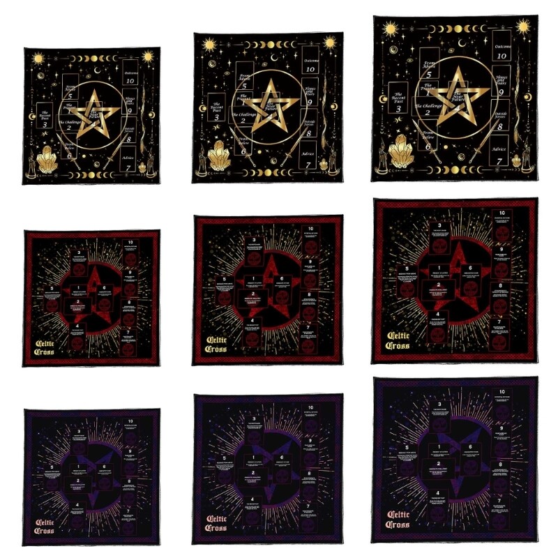 Tarot Reading Cloth Astrology Altar Table Cover for Card Spreads