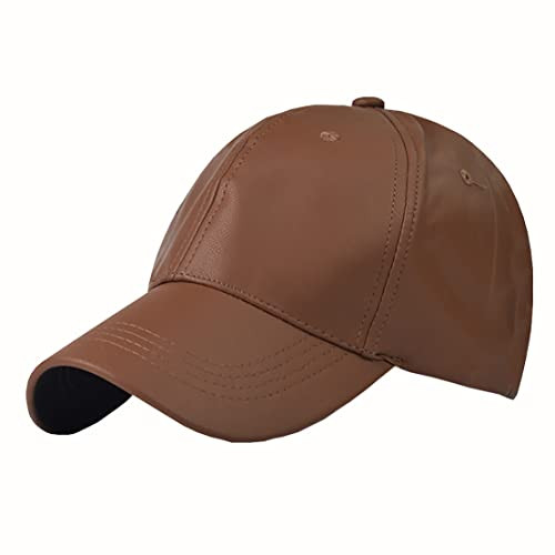 Adjustable Brown Baseball Cap for Outdoor Sports and Casual Wear One Size