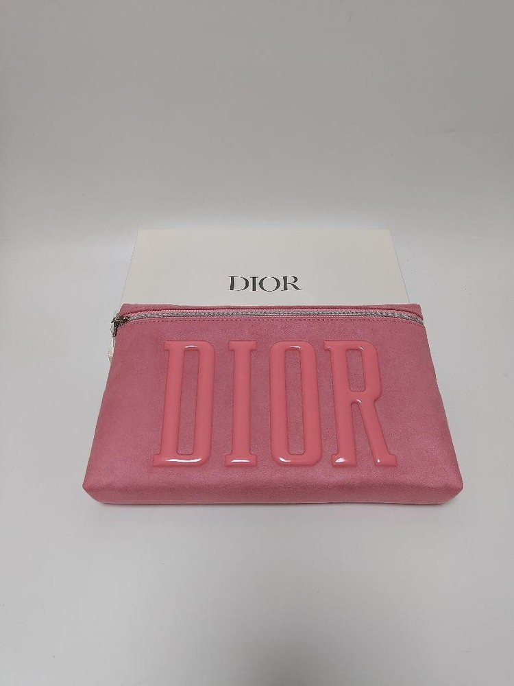 DIOR Beauty Pink Suede Makeup Bag Pouch New Gift 100% Novelty