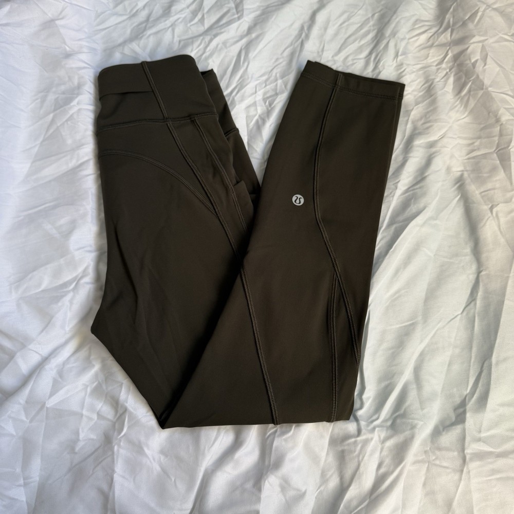 Lululemon Womens Olive Green Size 4 Yoga Leggings