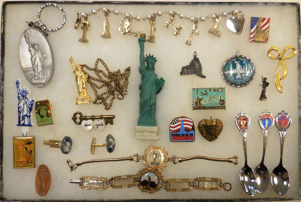 Lot of New York Souvenirs Collection  Bracelets Pins Trinkets  Some Vintage