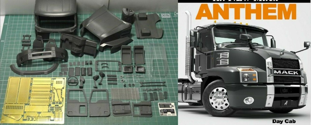 model trucks  just in new MACK ANTHEM CAB KIT 1/24 RESIN