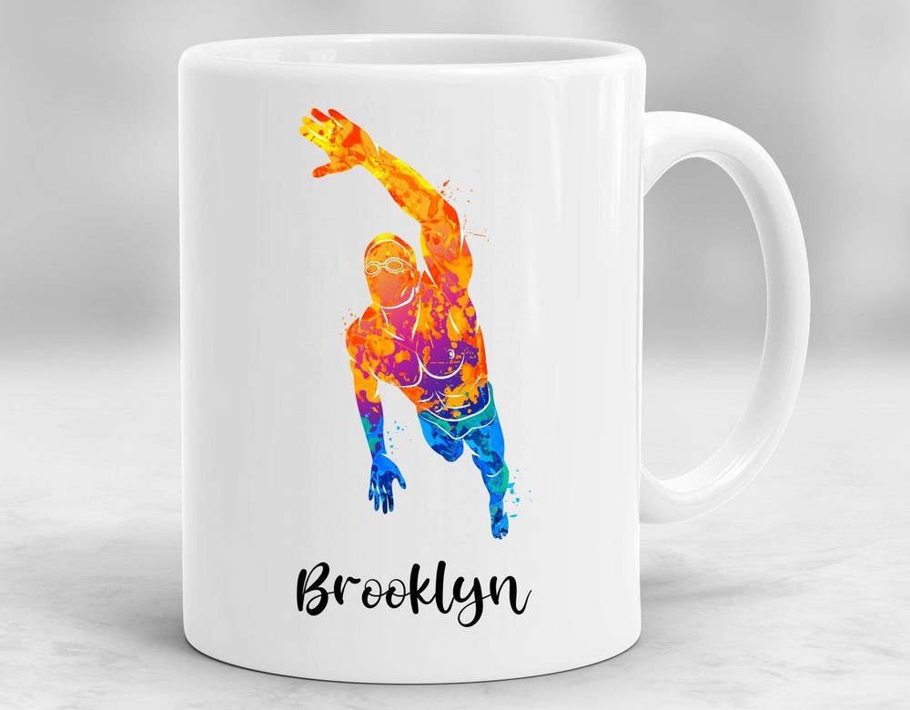 Personalized Swimmer Mug Swimmer Cup Swimmer Gift Swimmer Coffee Mug Swimmer