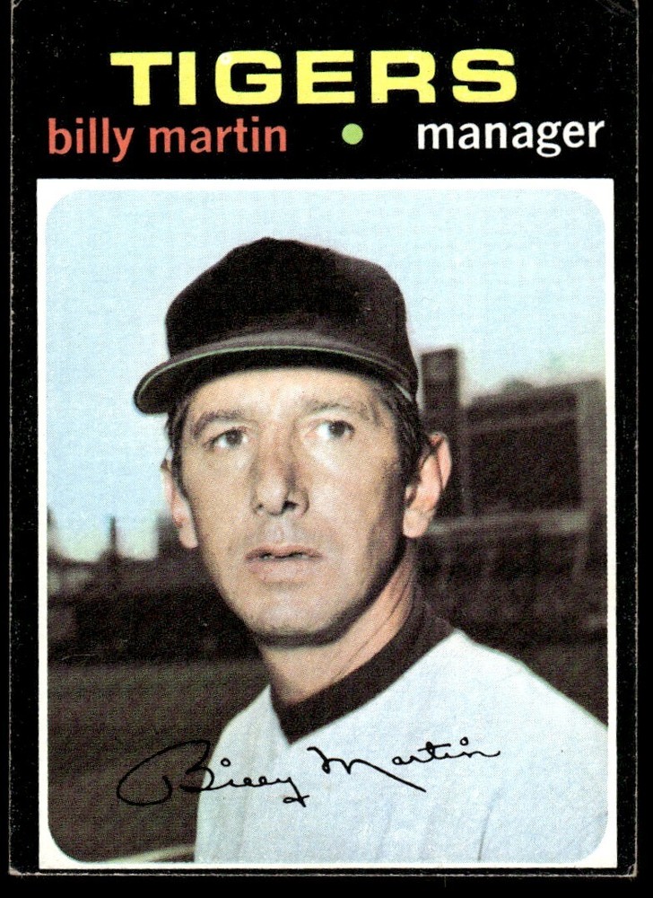 1971 Topps Billy Martin Detroit Tigers #208