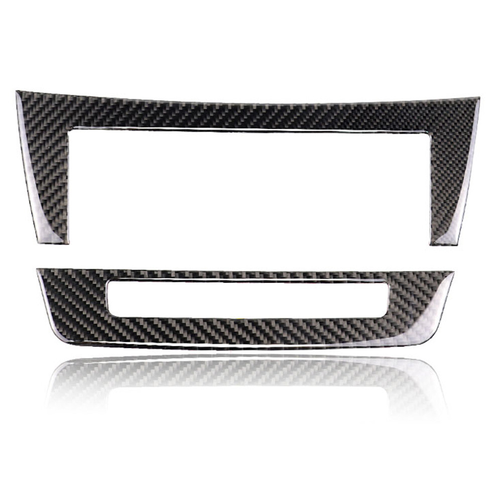 Carbon Fiber Center Console CD Panel Decal Sticker For Benz C Class W204 11-13