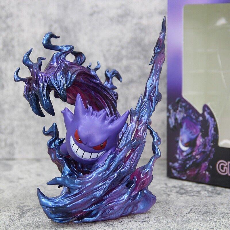 Presale Anime Pokemon Gengar Figure Battle Feature Collectible Statue Boxed Gift-image