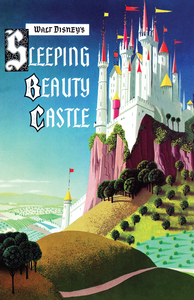 Vibrant Walt Disney Sleeping Beauty Castle 13x19 Matte Poster Art Print