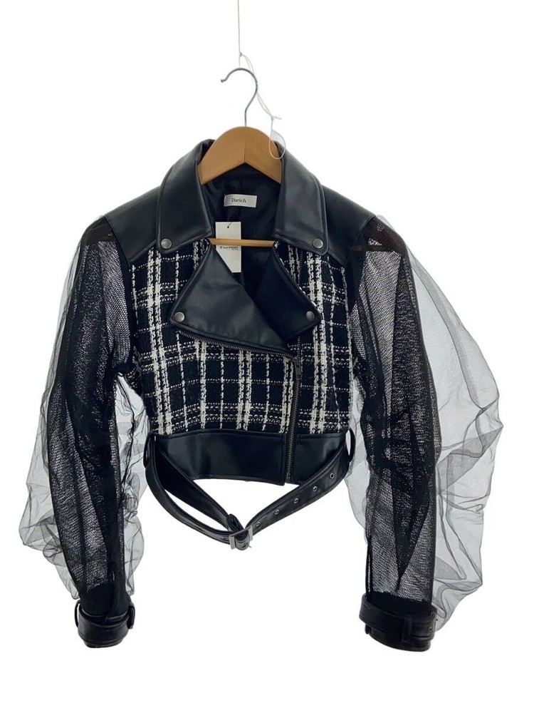 Darich Double Riders Jacket/Free/ Leather/Blk/Check/112433002 5599