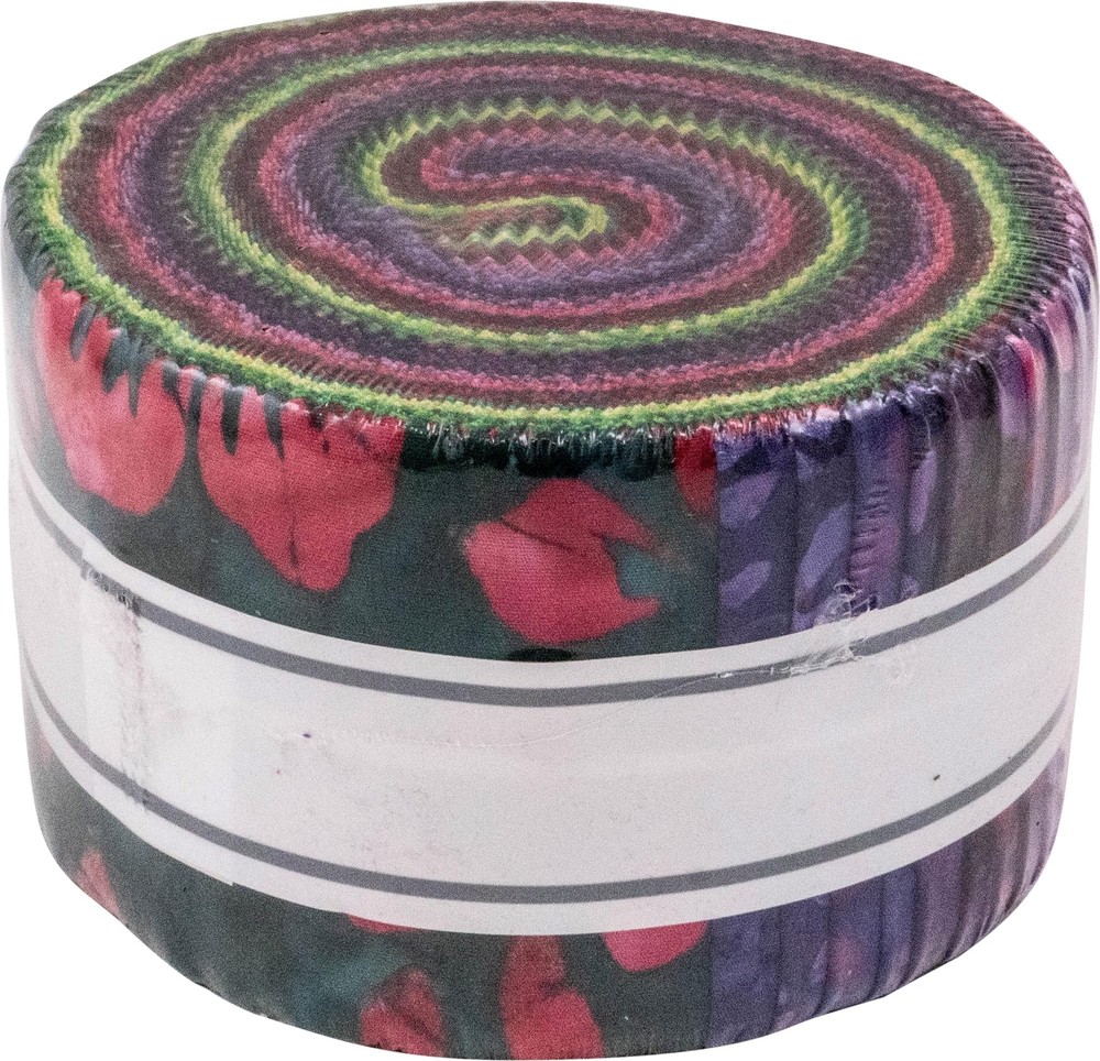 Lunn Studios Artisan Batiks Floral Paradise Roll Up 40 2.5-inch Strips RU-119...