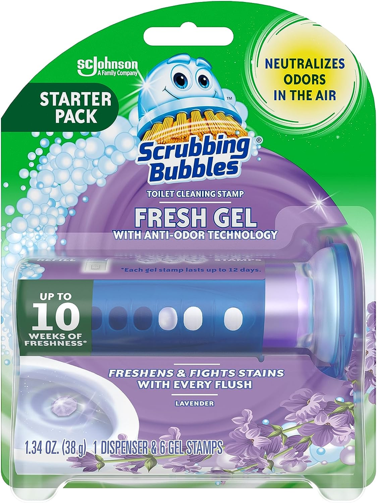 Scrubbing Bubbles Fresh Gel Toilet Bowl Cleaning Stamps, Helps Keep Toilet Clean