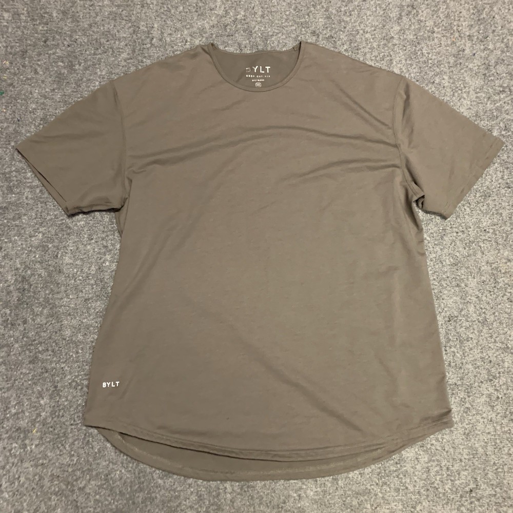BYLT Drop Cut  Shirt Men’s XXL CrewNeck Short Sleeve Performance Size 2XL