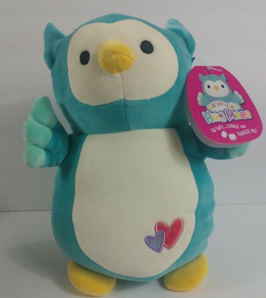 12 Inch Teal Owl Dax Squishmallows Hug Mees Valentine 2021 Plush