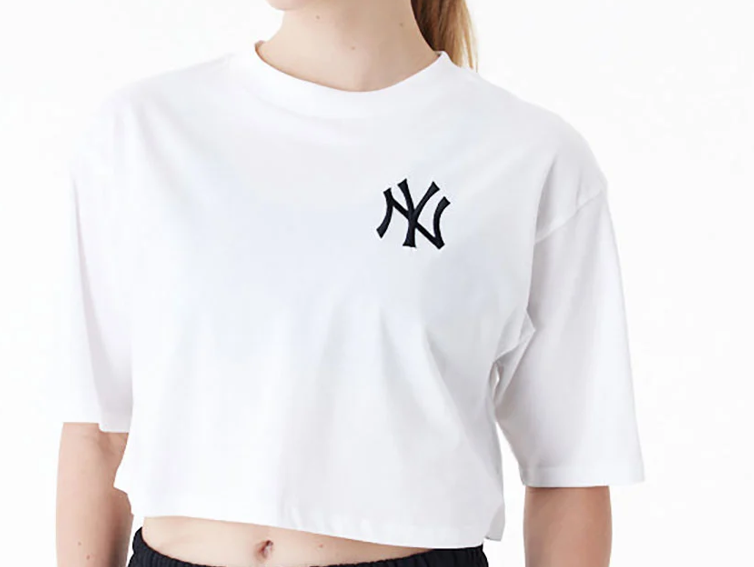 4800/633 NEW ERA MLB BASEBALL NEW YORK YANKEES T-Shirt Crop Donna Corto 60435316