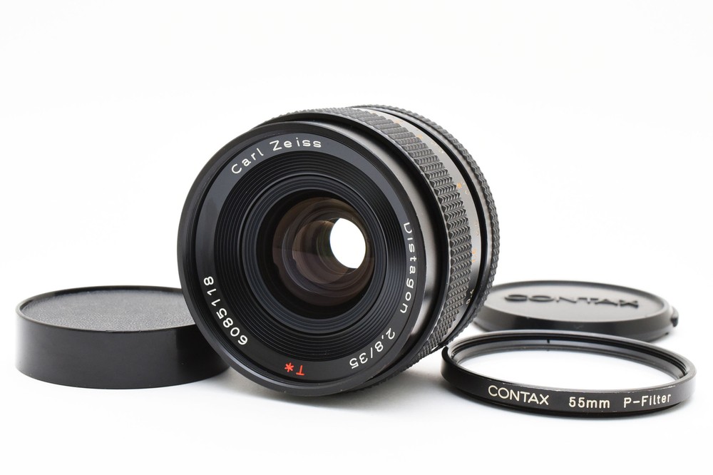 Near MINT Contax Carl Zeiss Distagon 35mm f2.8 AEJ C/Y Mount Lens From Japan