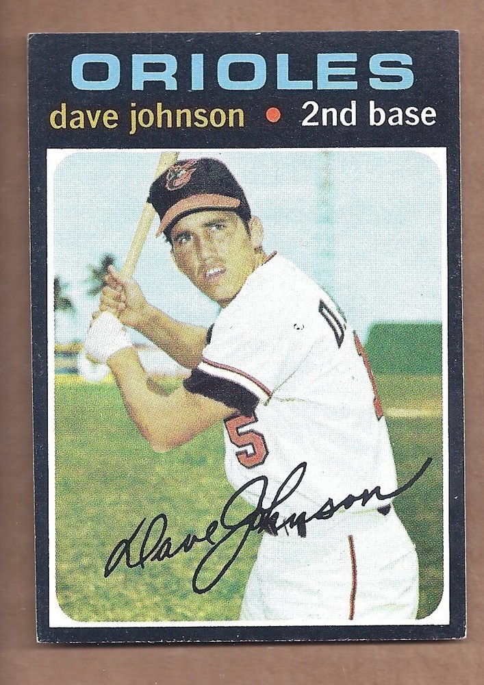 1971 Topps #595 Davey Johnson Baseball Card Centered EX-NMT Vintage MLB  