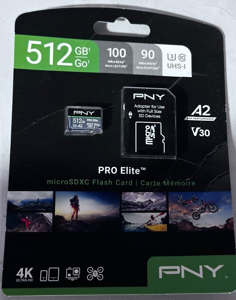 PNY Technologies 512GB Pro Elite microSDXC U3 Flash Memory Card