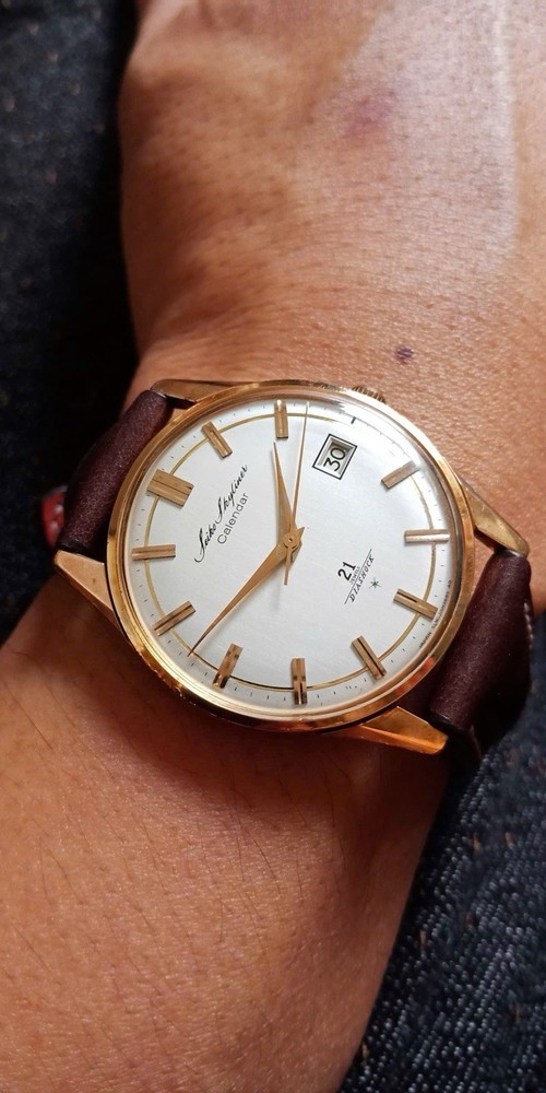 Seiko Skyliner Calendar 21jewels Diashock EGP Case, Back GoldFilled