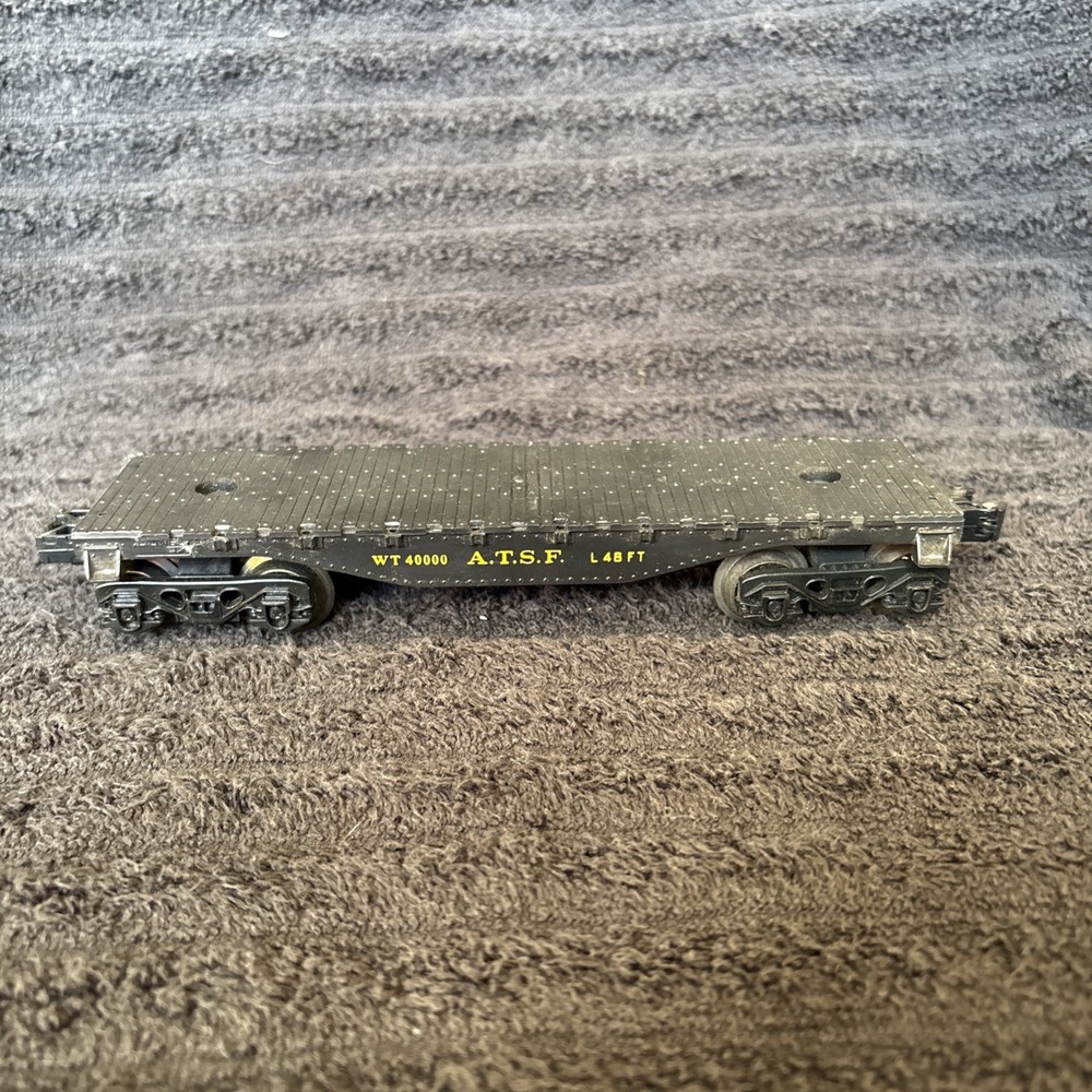 VTG Postwar Lionel 9022 ATSF 40000 Black Flatbed Freight Car Train Model