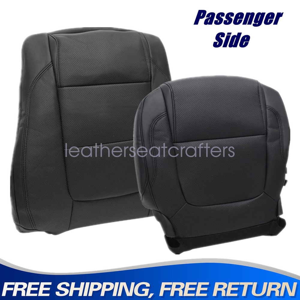 2011-2015 Ford Explorer XLT Black Leather Bottom & Back Passenger Seat Cover  