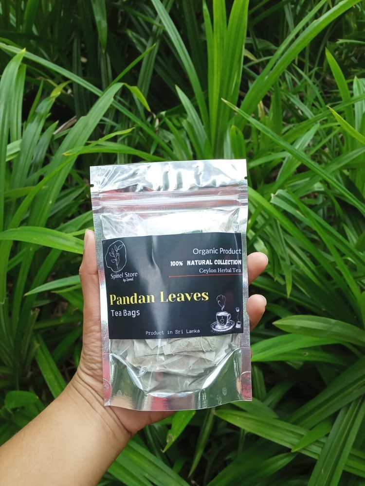 Organic Pure Pandan Leaf Herbal Tea Bags - 20 Natural Herbal Drink Bags