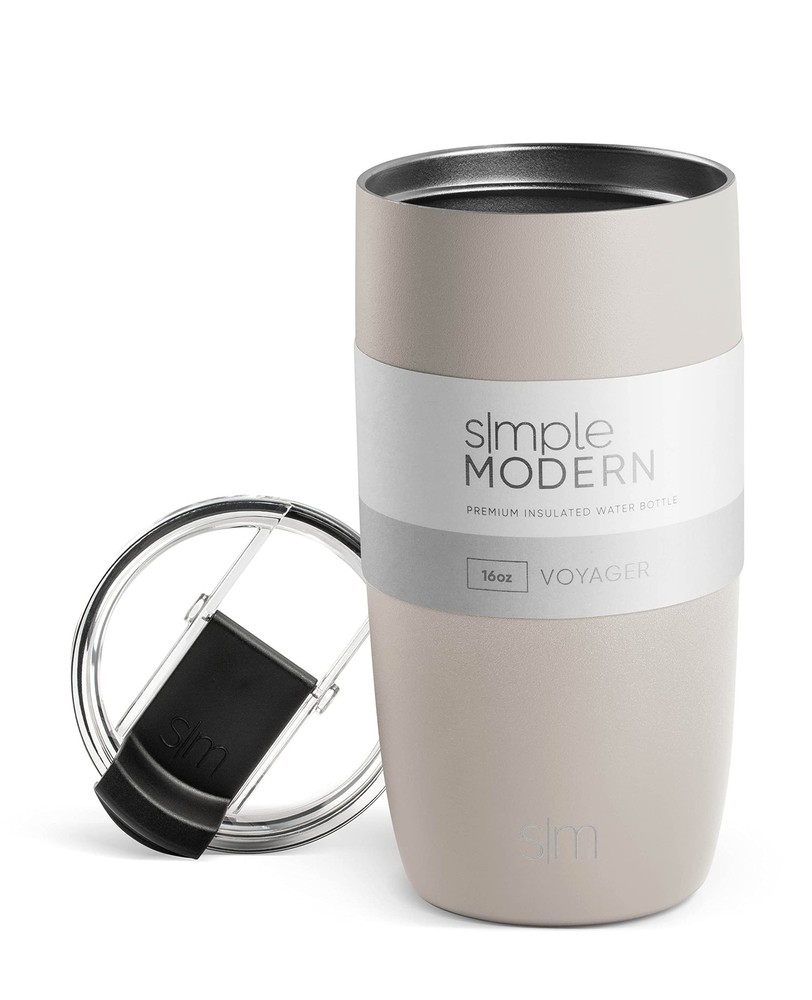 Travel Coffee Mug Tumbler With Flip Lid | Reusable Insulated Stainless Steel Col