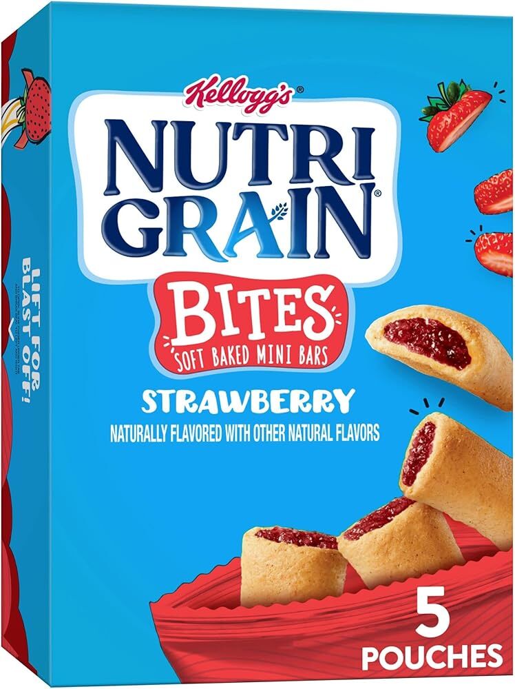 Nutri-Grain Bites Soft Baked Mini Bars, Kids Snacks, Whole Grain, Strawberry,...