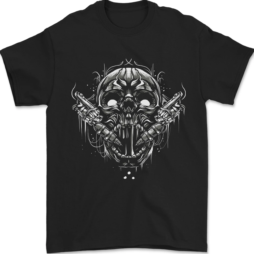 Tattoo Artist Skull Tattooist Mens T-Shirt 100% Cotton
