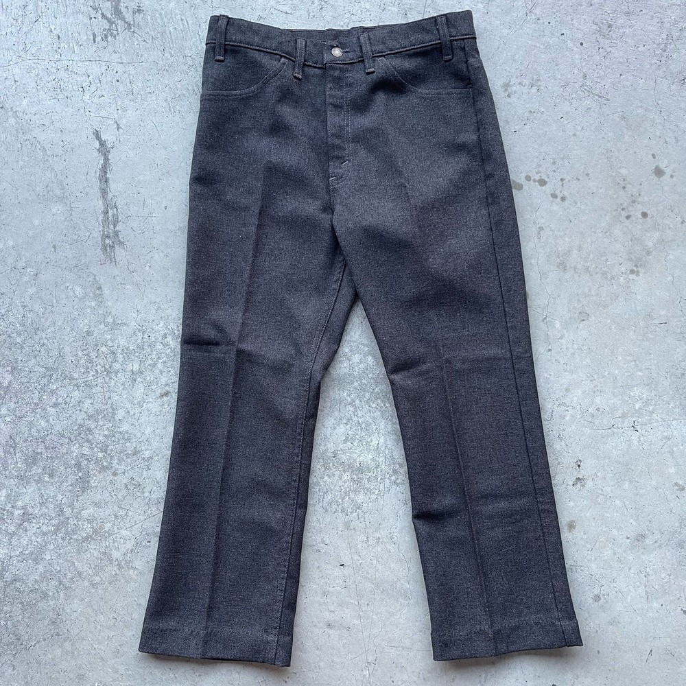 Vintage Levis 517 Pants Mens 32x26 Dark Gray USA 90s Slacks Trousers