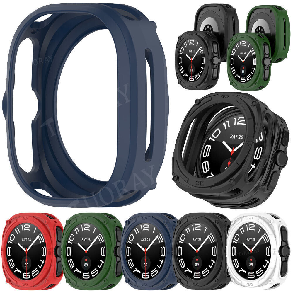 Half Cover Soft TPU Protective Frame Case For Samsung Galaxy Watch Ultra 47mm