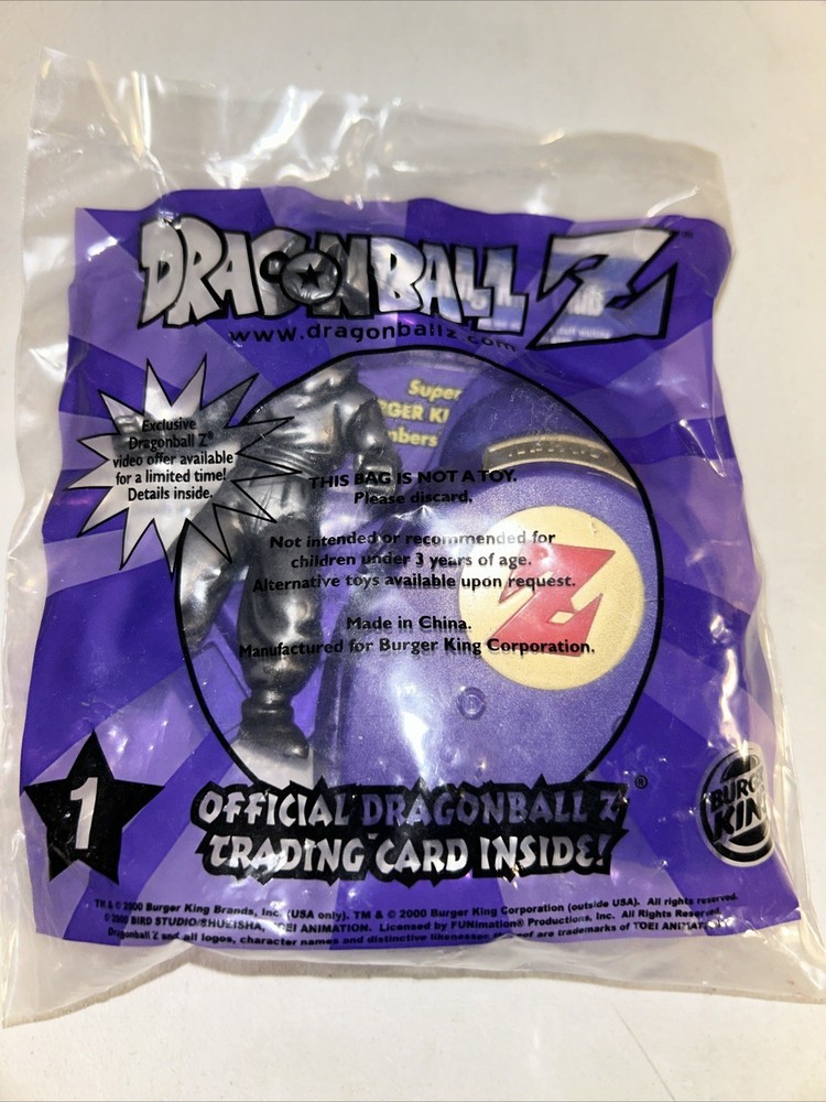 Vintage 2000 BK Kids Meal Dragon Ball Z Gohan Figure & Card Sealed