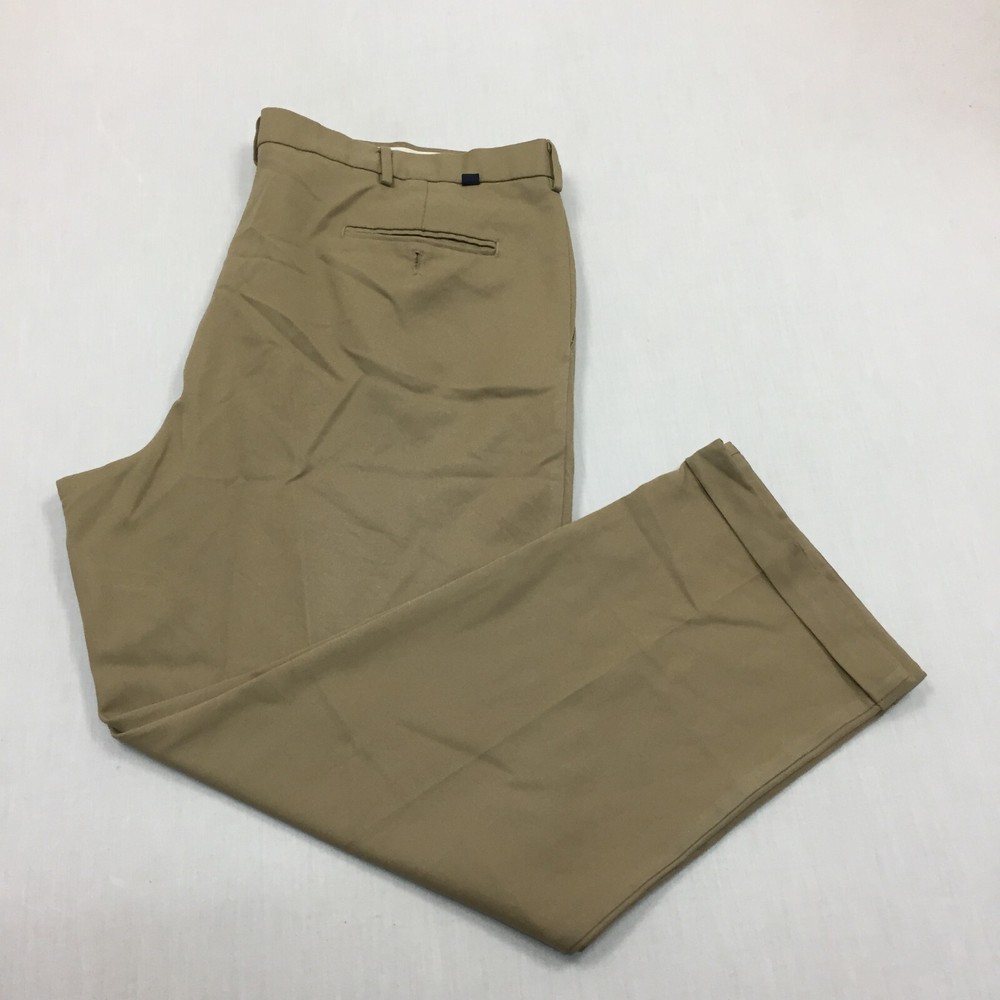 Dockers Chino Trousers Polyester Mix Pants Straight Fit Mens Size 42W 30L Beige