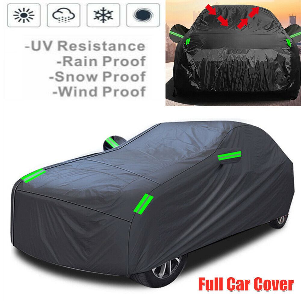 Outdoor Full Car Cover 600D Waterproof Heavy Duty Breathable UV Protection Cover