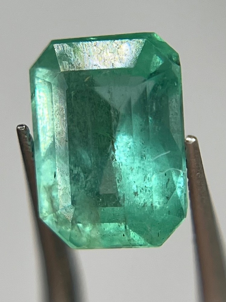 Natural Emerald 1.44 ct Emerald Cut Green Emerald Loose Gemstone 8.12×6.14 EM26