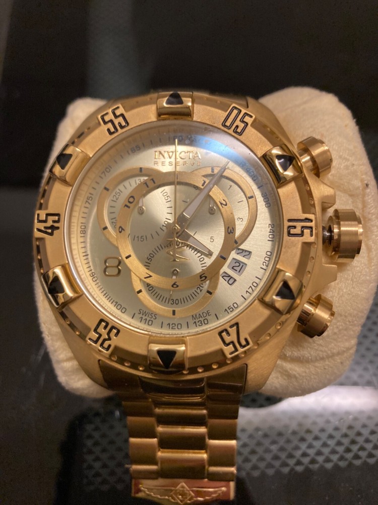 INVICTA EXCURSION MODEL NO 6471 gold with gold wrist band