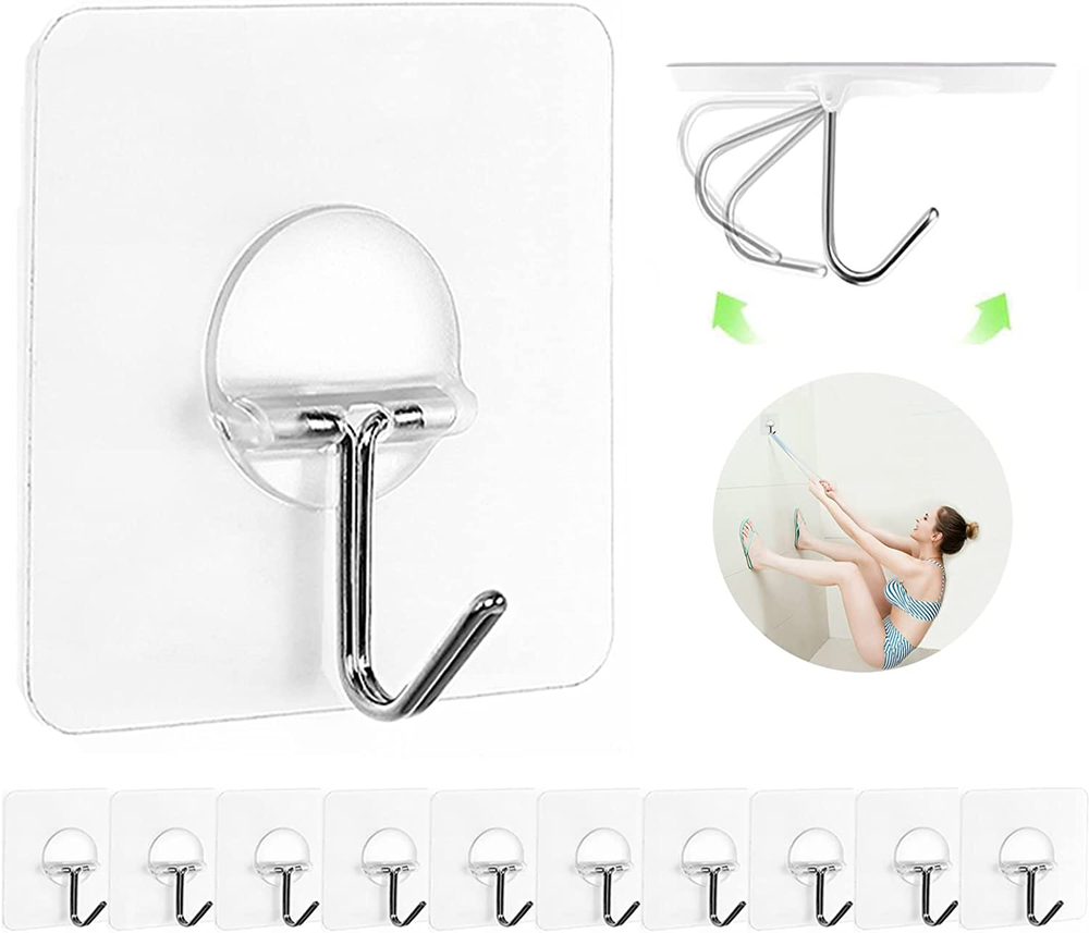 Heavy Duty Self Adhesive Hooks for Towels Coats and Wall Hanging