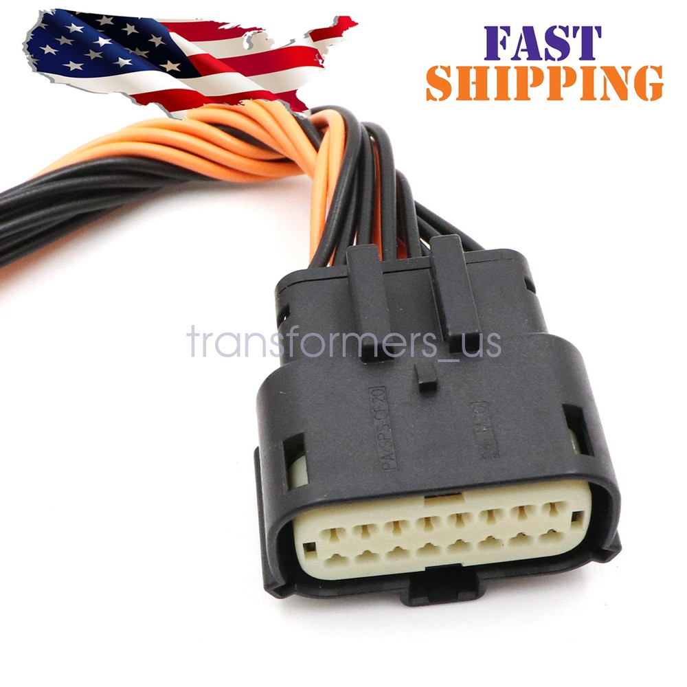 For 2016-23 Dodge Challenger 16-Way Front Headlamp Headlight Connector Harness
