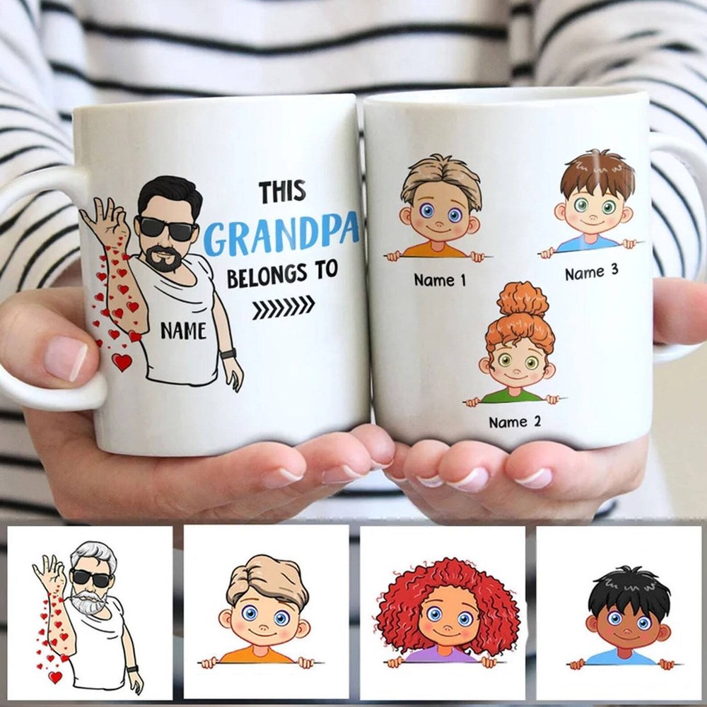 Personalized Dad Grandpa Mug Custom This Grandpa Or This Dad Belongs To Mug