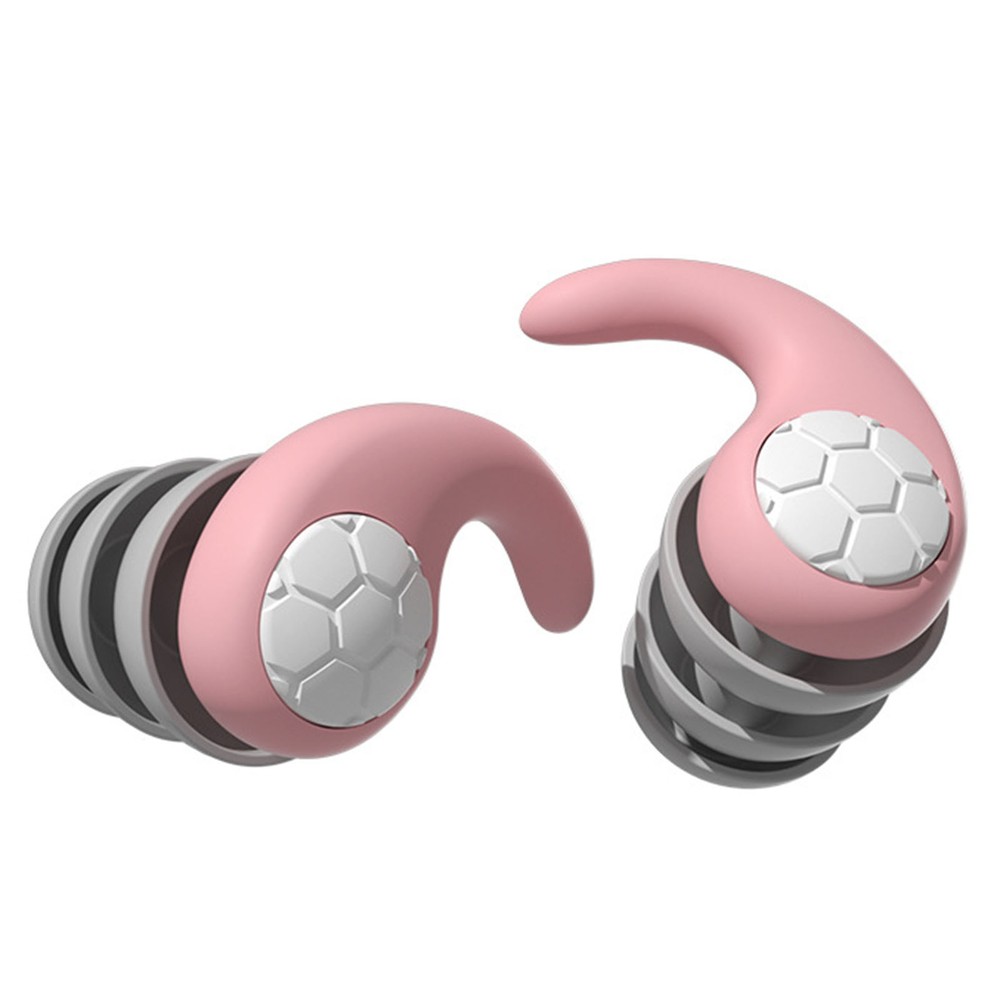 1 Pair Noise Reduction Earplugs Soft Ear-wear Sound Filtering Concert Swimm Pink