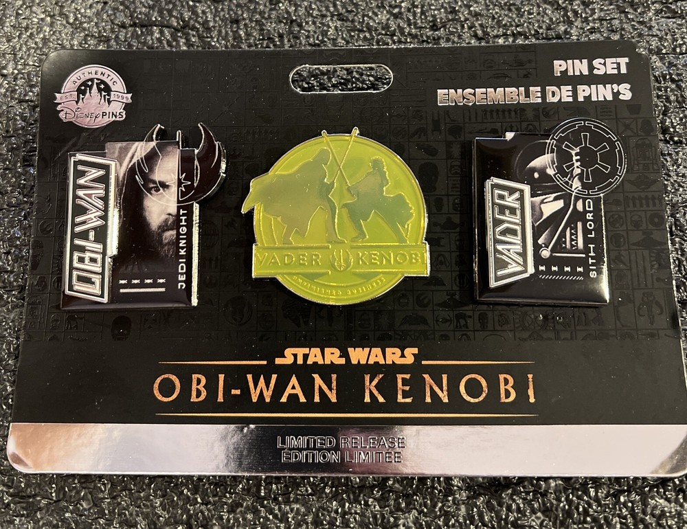 Disney Parks Star Wars Obi-Wan Kenobi Vs. Darth Vader Limited Release 3 Pin Set