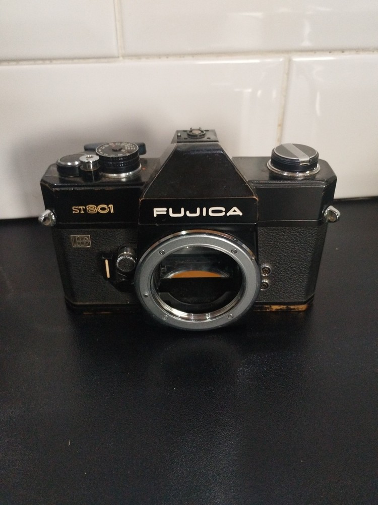 Fujica ST 801 35mm SLR Film Camera Black Body from Japan No Tested