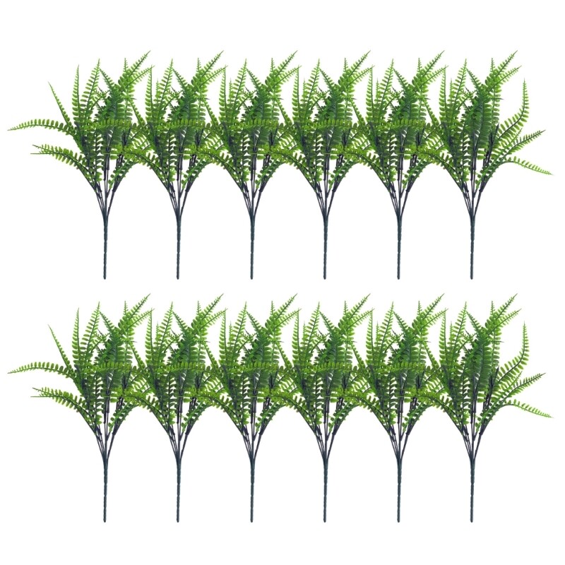 Elegant Artificial Grass Fern Decor for Garden Yard Table
