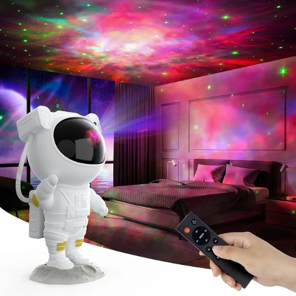 Star Galaxy Astronaut Projector Light Starry Space Night Lamp Kids Room Decor