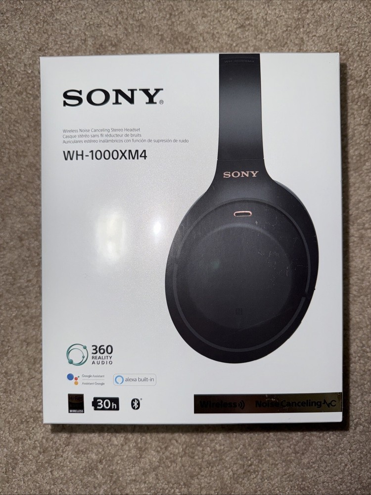 Sony WH-1000XM4 Premium Noice Cancelling Over the Ear Wireless Headset - Black
