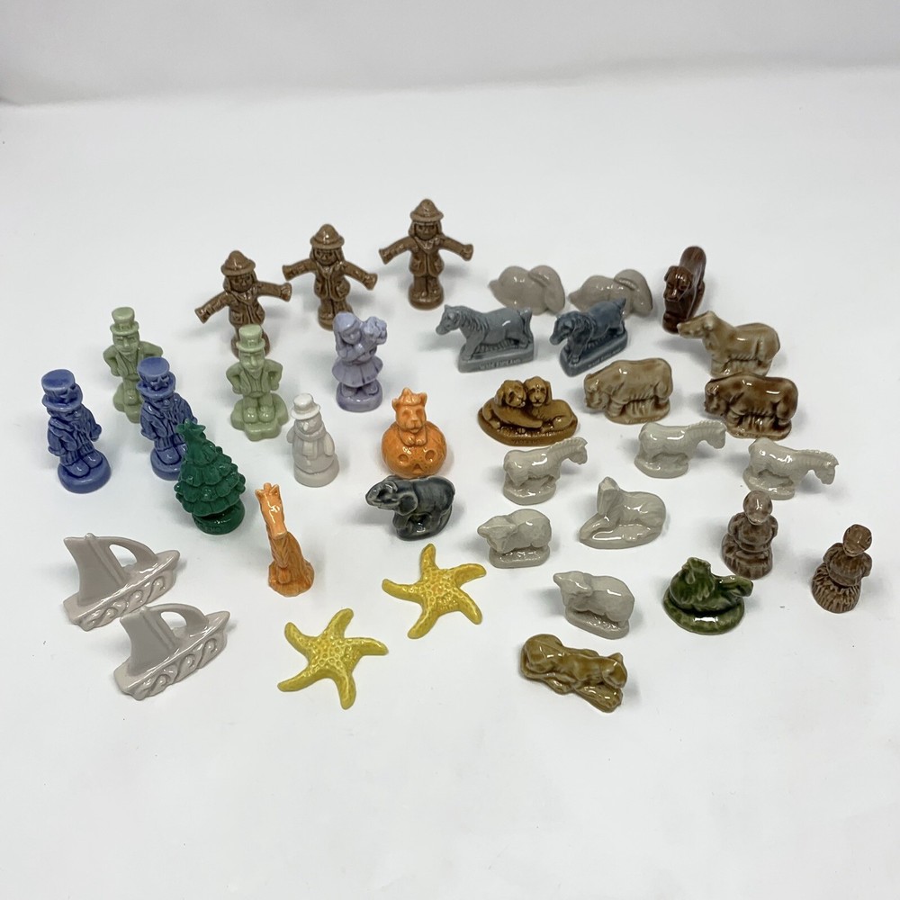 Lot of 36 Wade Whimsies England Figurines Lot Animals Holiday People Ocean