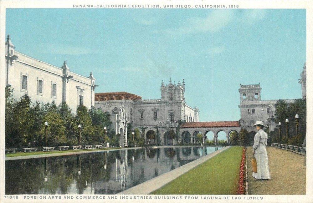 San Diego California PPIE Foreign Arts Commerce woman Expo Postcard 25-3363