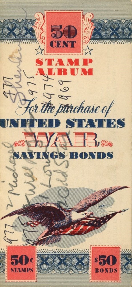 1942 WWII US Home Front War Saving Bond Stamp Book Album $.50