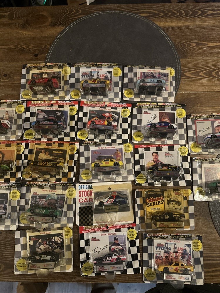 Vintage Diecast Nascar Collectible Cars Lot and collectors cards